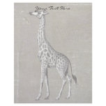 Vintage Giraffe Customized Letterhead