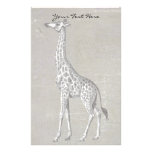 Vintage Giraffe Stationery Design