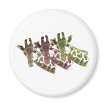 Vintage Giraffes magnets