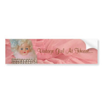 Vintage Girl At Heart... Bumper Sticker bumper stickers by eyecandycreations Vintage Girl At Heart... Bumper Sticker bumper stickers