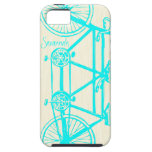 Vintage Girl Bright Colors Bike Pattern Iphone 5 iPhone 5 Covers