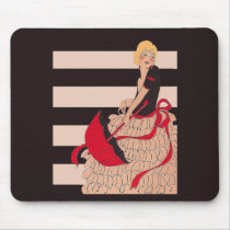 Vintage Girl Mouse Pads