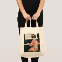 Vintage Girl Playing Piano by Jessie Willcox Smith Tote Bag