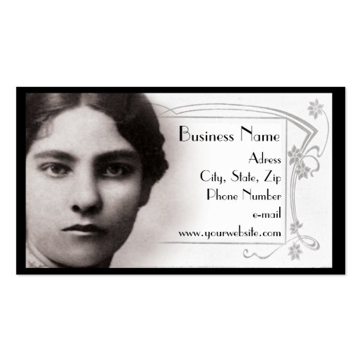 Vintage Girl  Portrait Business Card