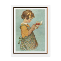 Vintage Girl Reading Card by Jessie Willcox Smith Postcards