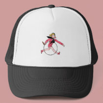 Vintage Girl With Hoop hats