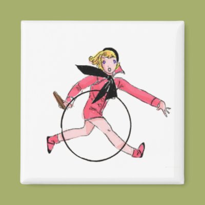 Vintage Girl With Hoop Refrigerator Magnet Zazzle_magnet Vintage Girl With Hoop Refrigerator Magnet Zazzle_magnet