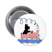 Vintage Girls Birthday Round Button