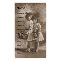 vintage Girls Business Cards