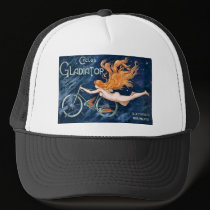 Vintage Gladiator Bicycles Ad hats by scenesfromthepast Vintage Gladiator Bicycles Ad hats
