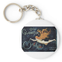 Vintage Gladiator Cycles Poster, 1895 Keychains
