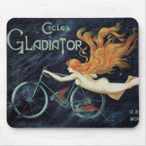 Vintage Gladiator Cycles Poster, 1895 Mouse Pad