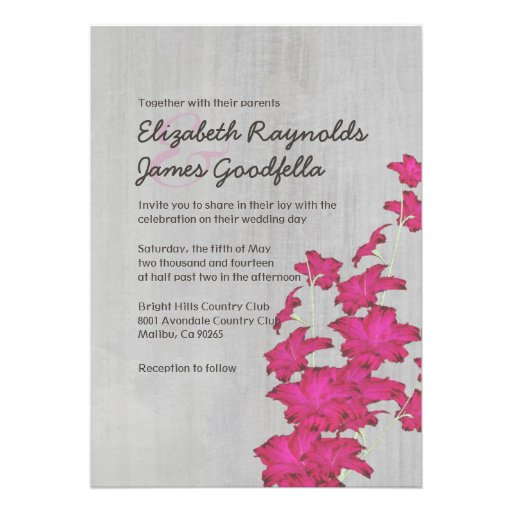 Vintage Gladiolas Wedding Invitations