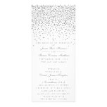 Vintage Glam Silver Confetti Wedding Program Cards