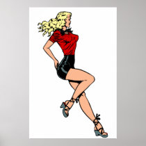 Vintage Glamor Blond Blombshell Girl Next Door Posters