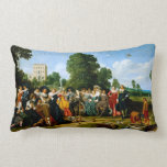Vintage Gold Age Dutch Painting Pillow