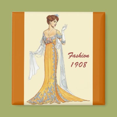 Vintage Gold Gown Magnet Zazzle_magnet