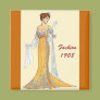 Vintage Gold Gown Magnet Vintage Gold Gown Magnet