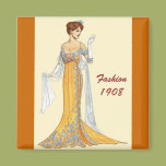 Vintage Gold Gown Magnet
