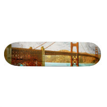 vintage golden gate bridge energy in san francisco skateboards