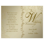 vintage golden wedding programs flyers