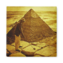 Vintage Golf at the Pyramids Fridge Magnet