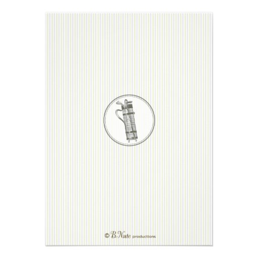 Vintage Golf Party Invitation - Man