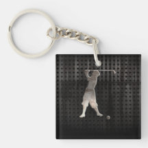 Vintage Golfer; Cool Acrylic Keychains