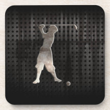 Vintage Golfer; Cool Beverage Coasters