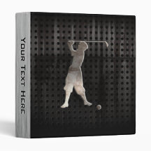 Vintage Golfer; Cool Vinyl Binder