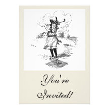 Vintage Golfer Girl Invitation