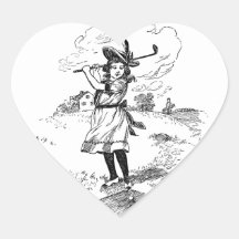 Vintage Golfer Girl Stickers