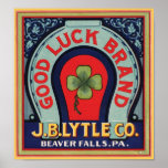 Vintage Good Luck Brand J. Bl Lytle Co. Crate Labe Posters