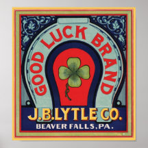 Vintage Good Luck Brand J. Bl Lytle Co. Crate Labe Posters