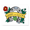 Vintage Good Luck Horseshoe Tattoo posters