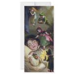 Vintage - Gorgeous Sleeping Child & Fairy Rack Card Template