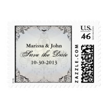 Vintage Gothic Bats & Flourishes Save the Date Stamps