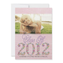 Vintage Graduate Class of 2012 Soft Pink Invite