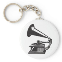 Vintage Gramophone Key Chain