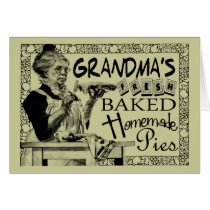 Vintage Grandma's Homemade Pies Gifts cards
