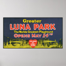 Vintage Greater Luna Park Poster