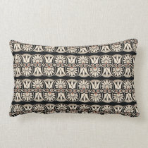 Vintage Grecian Geometric Patter Graphic Design Throw Pillow