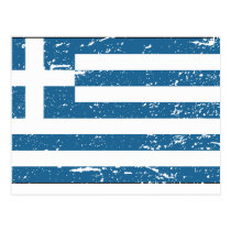 Vintage Greece Flag postcards