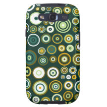 Vintage Green and White Fifties Abstract Art Galaxy SIII Case