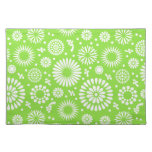 Vintage green floral placemat