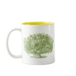 Vintage Green Flower Arrangement mugs
