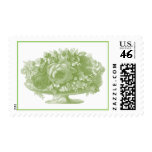 Vintage Green Flower Arrangement Postage