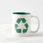 Vintage Green Recycle Sign mugs