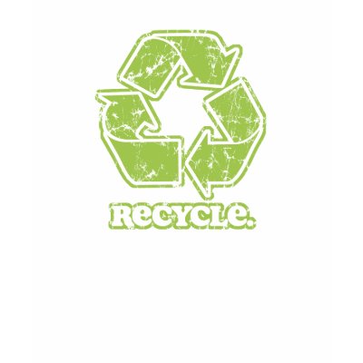 Vintage Green Recycle Sign T Shirts by Prodem