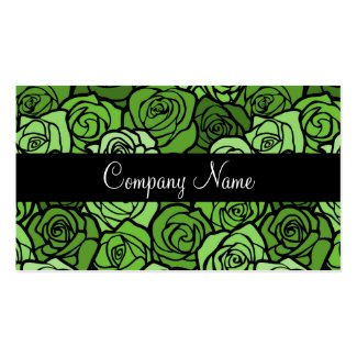 Vintage green roses Business Card